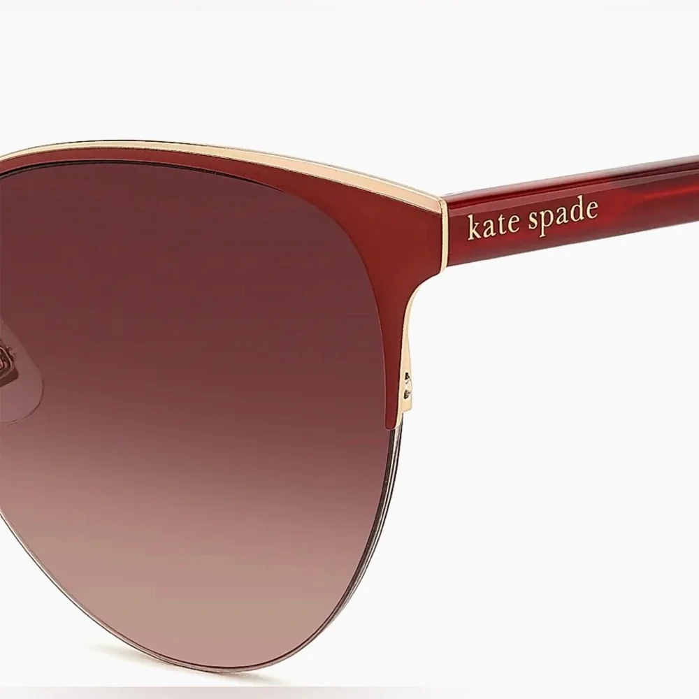 Kate Spade Izara Women's Rose Gradient Cat-Eye Sunglasses Floral Inside Bows NIC